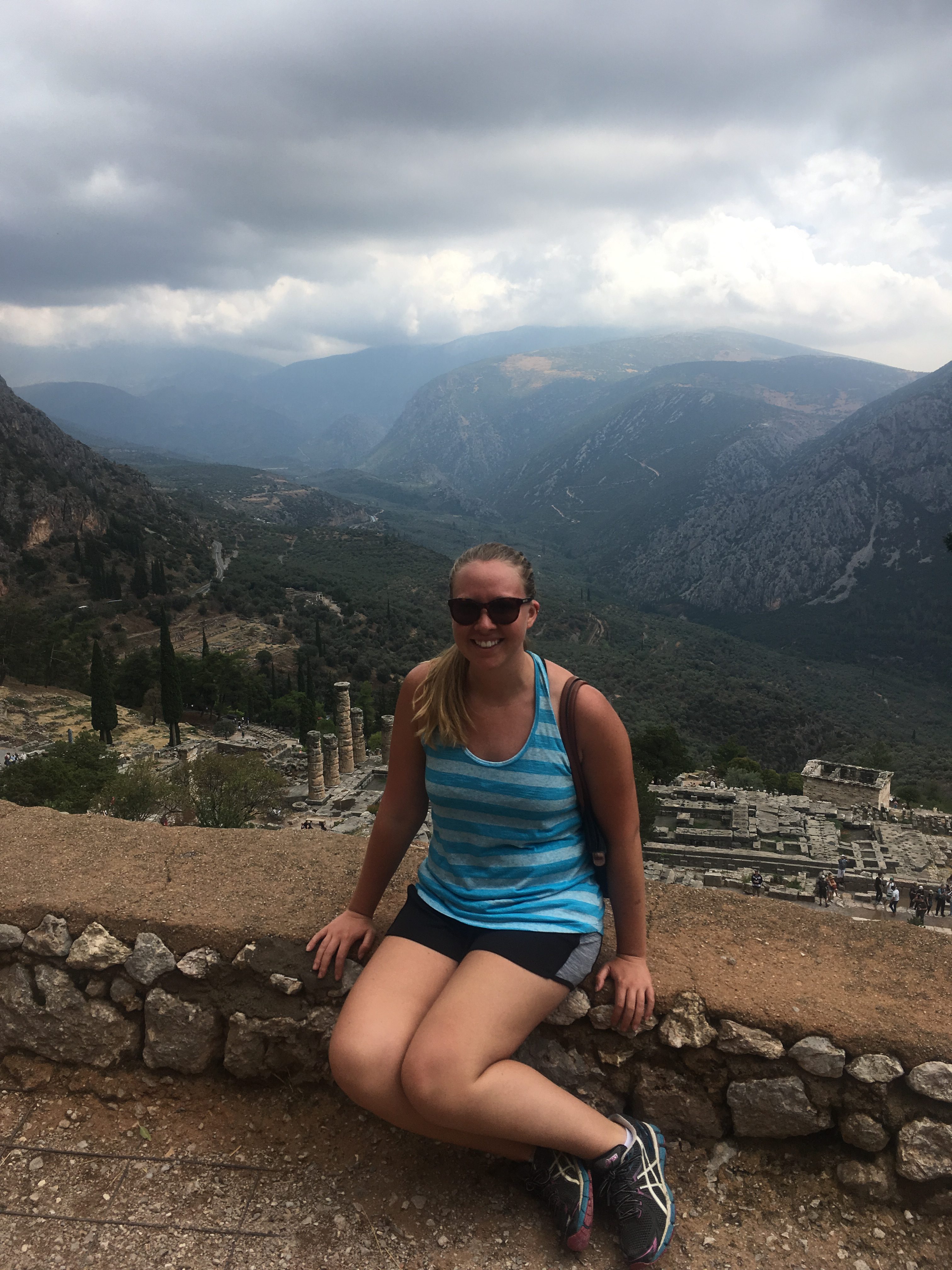 Overlooking Temple of Apollo at Delphi, Greece