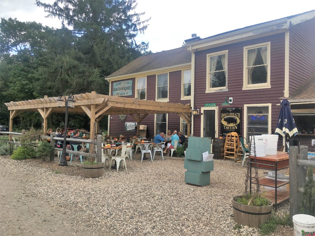 dining, restaurant, farm to table, outdoor seating, goats n roses, central connecticut