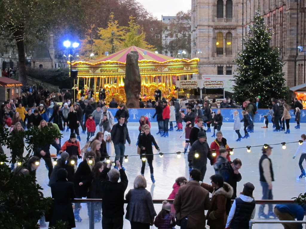 ice skating; london; christmas
