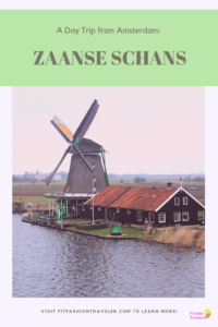 Plan the BEST day trip to the Dutch historic village of Zaanse Schans from Amsterdam using the guide in this blog post. Learn how to visit real windmills, see how clogs are made, and sample fresh gouda cheese FOR FREE! #zaanseschans #amsterdam #holland #netherlands #windmills